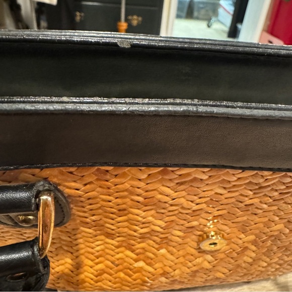 Etienne Aigner Rattan Shoulder Bag Tote EUC - Picture 11 of 11